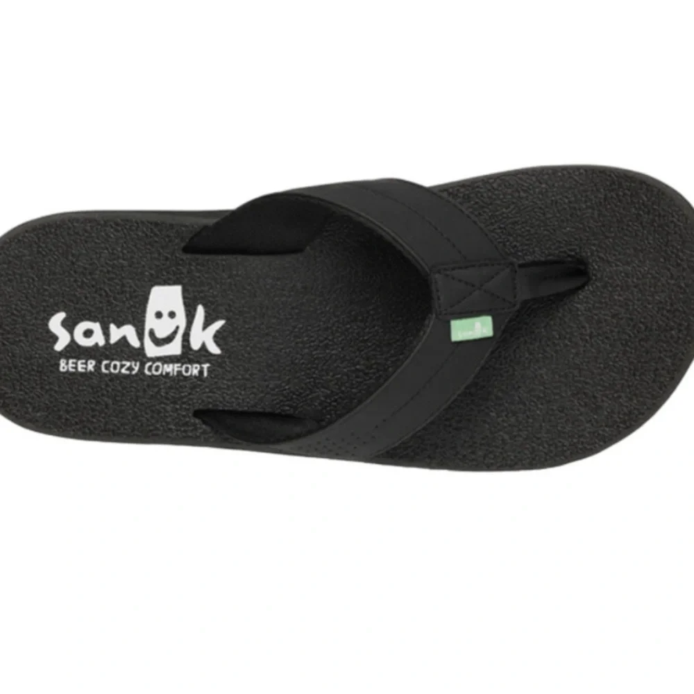 Sanuk Beer Cozy Coaster Flip Flops Mens Size 7 New